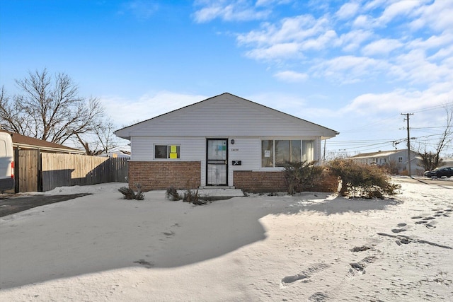 16159 Wood St, Markham, IL 60428 - view of front of property with brick siding and fence