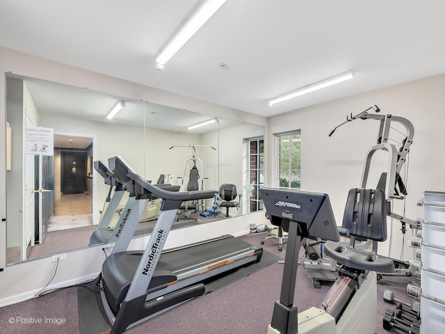 view of exercise room