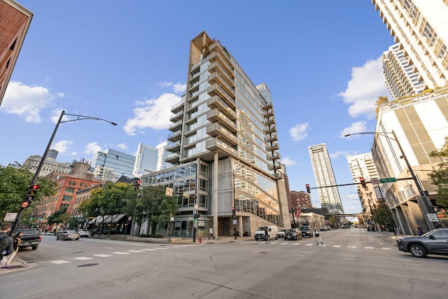 view of building exterior with a view of city