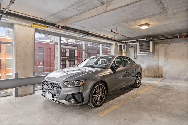 view of parking garage