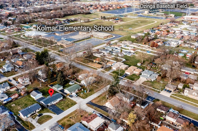 drone / aerial view featuring a residential view