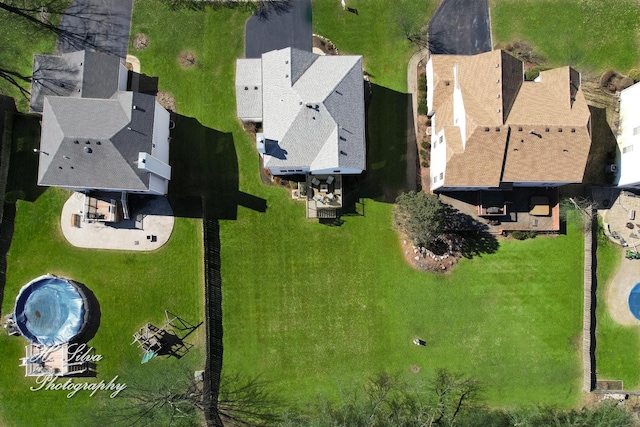 aerial view featuring a residential view