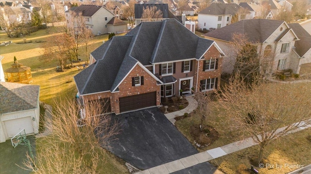 birds eye view of property featuring a residential view