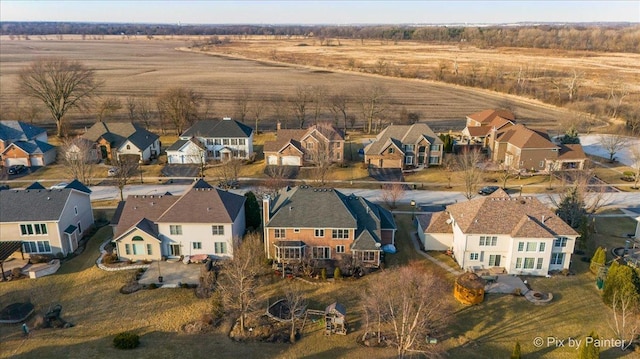 bird's eye view featuring a residential view