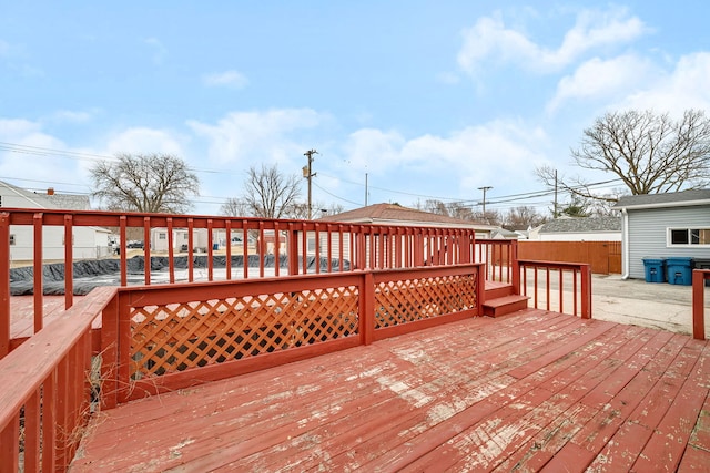 wooden deck with fence