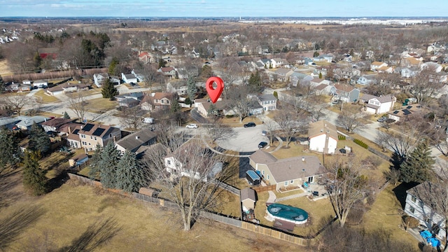 birds eye view of property featuring a residential view