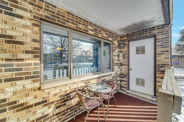 exterior space featuring covered porch and visible vents