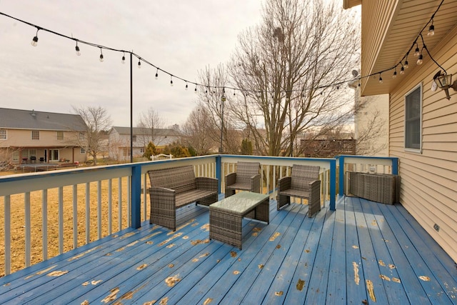 deck featuring an outdoor hangout area