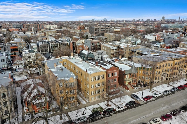 drone / aerial view featuring a view of city