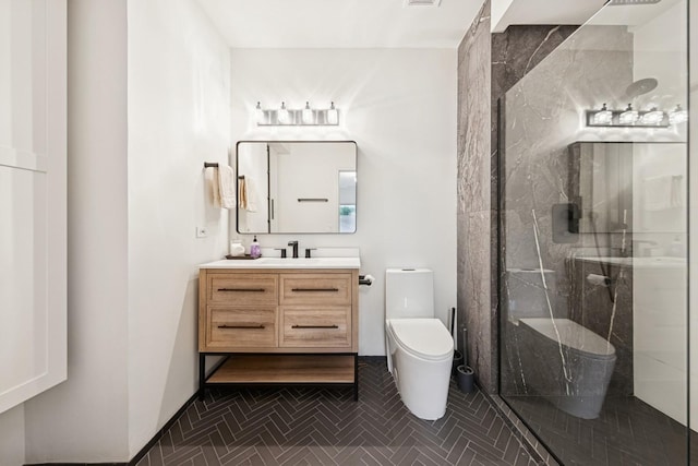 943 Elderberry Cir Unit 303, Naperville, IL 60563 - full bath featuring toilet, vanity, and a marble finish shower