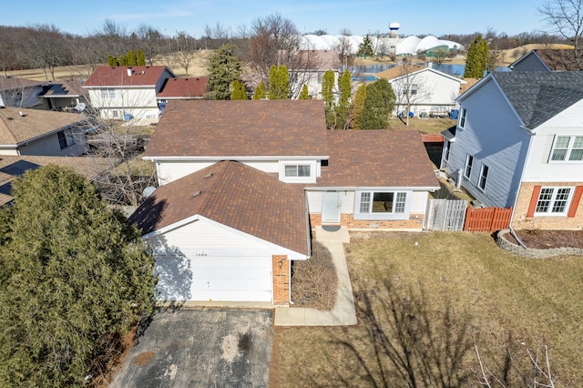 birds eye view of property featuring a residential view