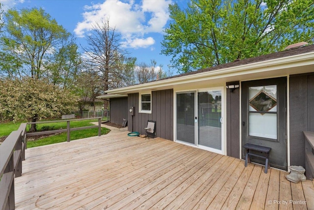 view of wooden deck