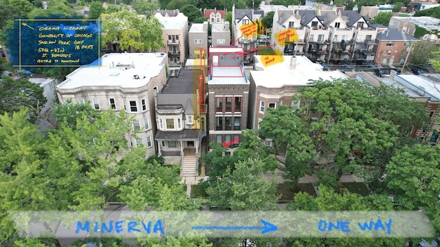 birds eye view of property