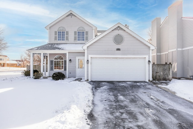 view of front of home featuring a garage