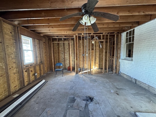 8900 S Emerald Ave, Chicago, IL 60620 - misc room featuring a baseboard radiator and ceiling fan