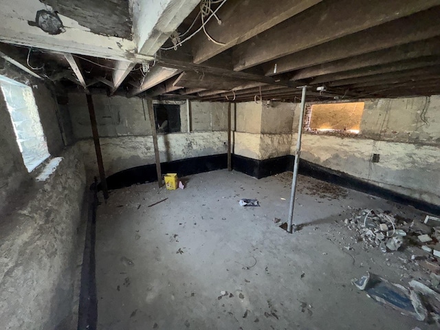 view of basement