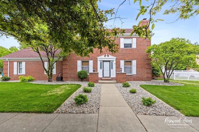 330 Fox Trl, Bourbonnais, IL 60914 - view of front of house featuring brick siding and a chimney
