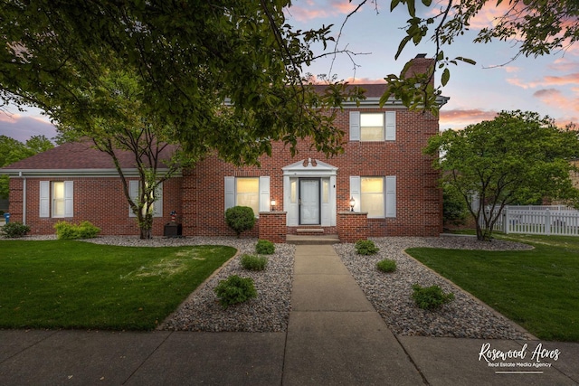 330 Fox Trl, Bourbonnais, IL 60914 - view of front of home with a chimney and brick siding