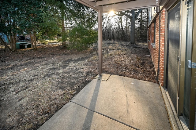 view of yard featuring a patio