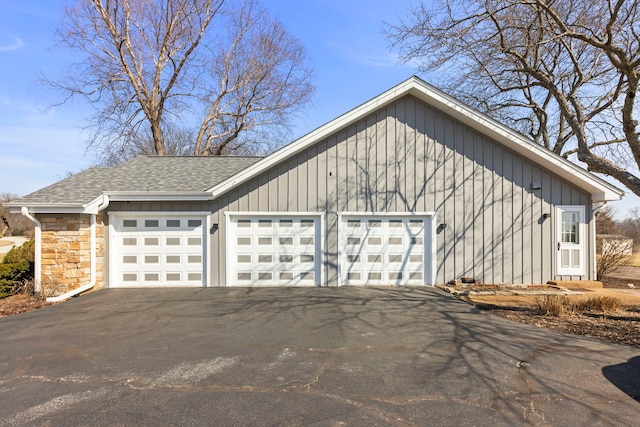 garage with driveway