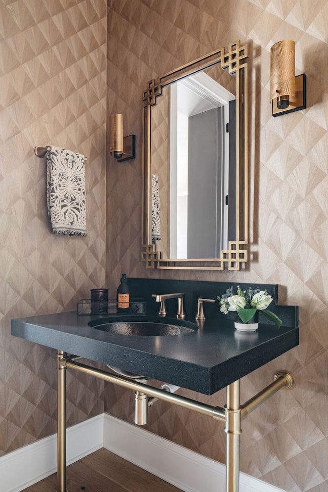 bathroom with a sink