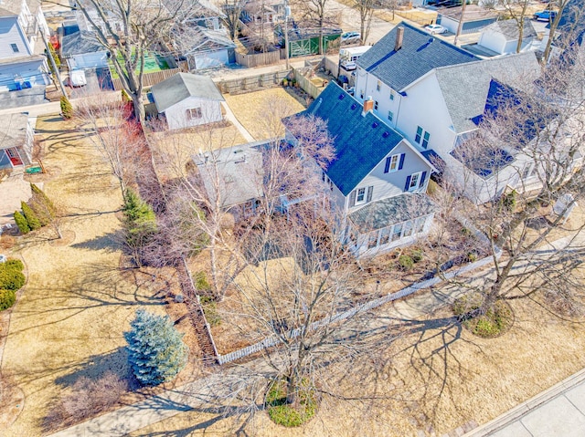 aerial view featuring a residential view