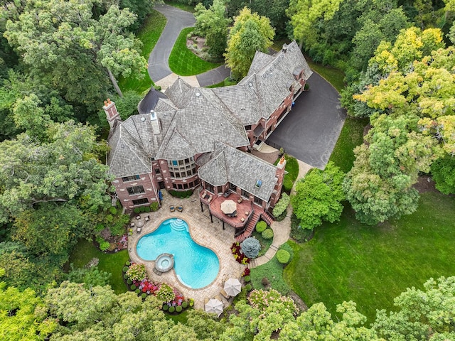 birds eye view of property