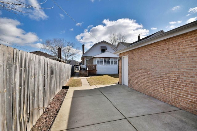 view of patio featuring a fenced backyard