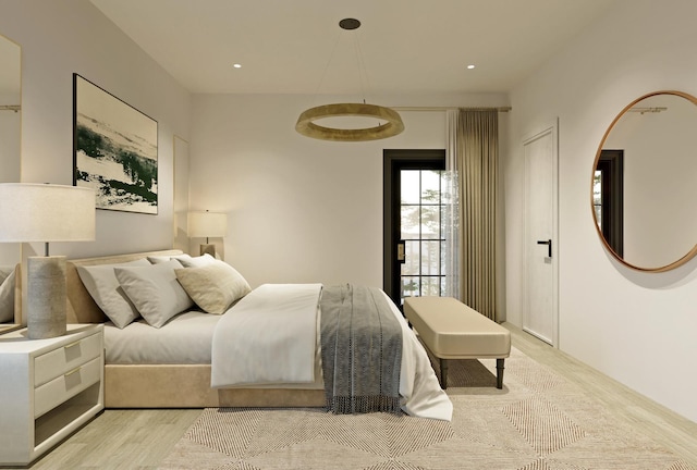 103 S Webster St, Naperville, IL 60540 - bedroom featuring wood finished floors and recessed lighting