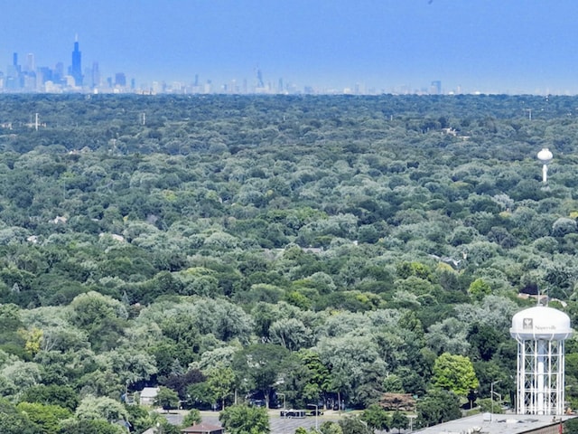 aerial view with a view of city