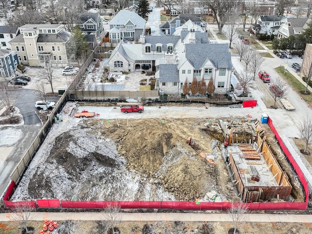 drone / aerial view with a residential view