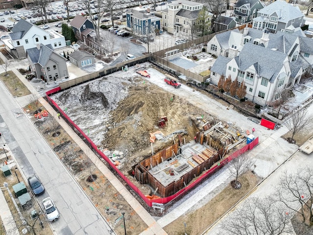 aerial view featuring a residential view