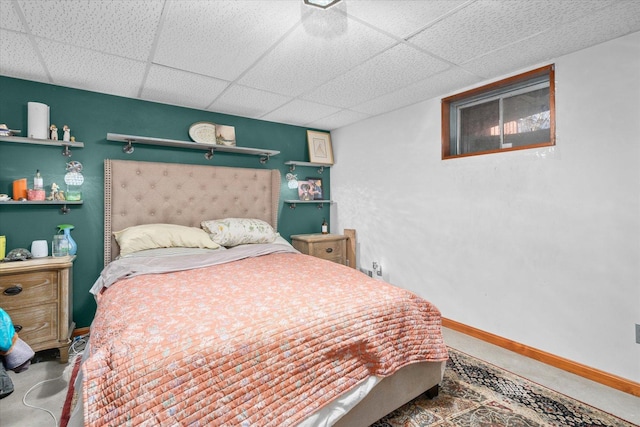 4461 N Il State Route 23, Leland, IL 60531 - bedroom with baseboards and a drop ceiling