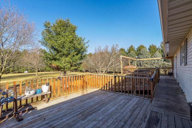 4461 N Il State Route 23, Leland, IL 60531 - view of wooden deck