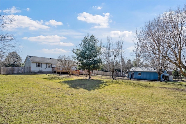 4461 N Il State Route 23, Leland, IL 60531 - view of yard with a deck and fence