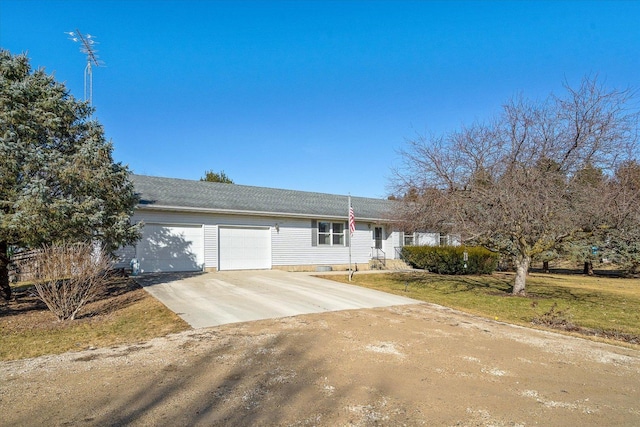 4461 N Il State Route 23, Leland, IL 60531 - single story home with driveway, an attached garage, and a front lawn