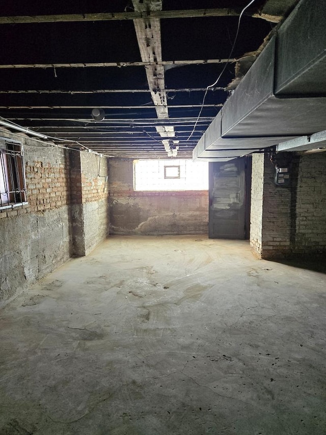 view of basement