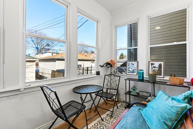 sunroom featuring plenty of natural light