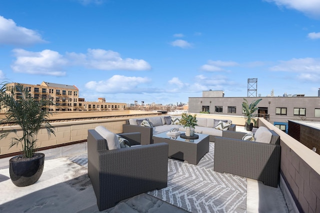 exterior space with an outdoor hangout area