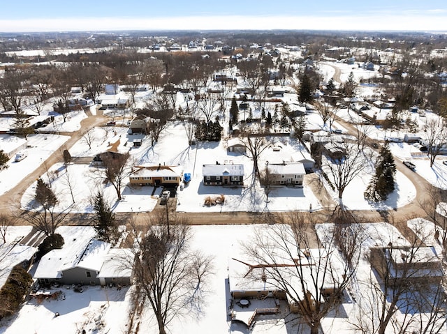 view of snowy aerial view