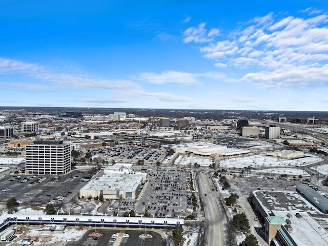 aerial view featuring a city view