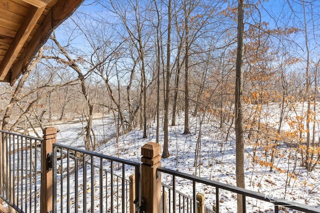 view of snowy yard