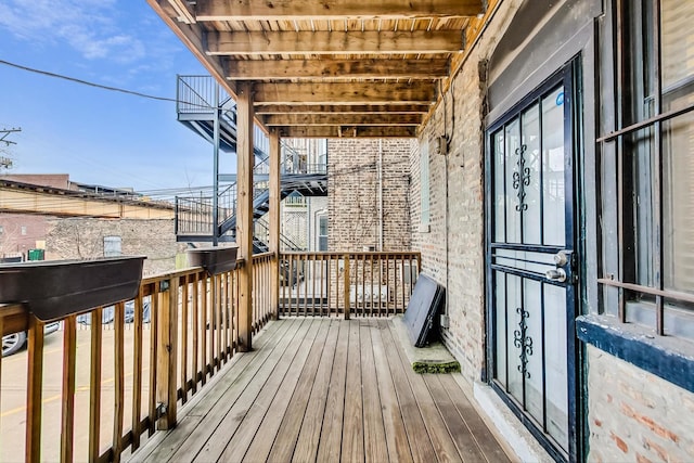 view of wooden terrace