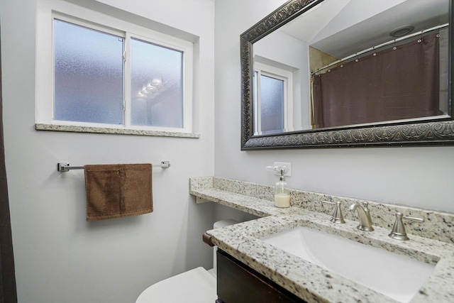 bathroom featuring toilet and vanity