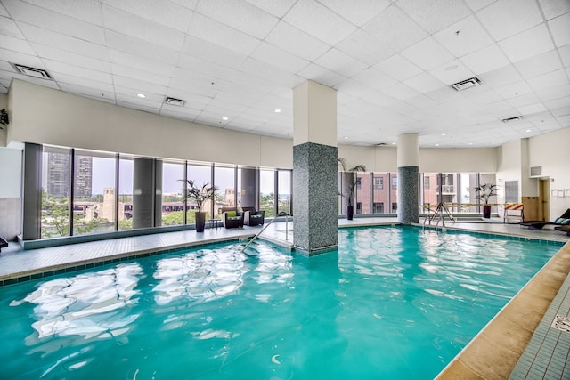 pool featuring a view of city