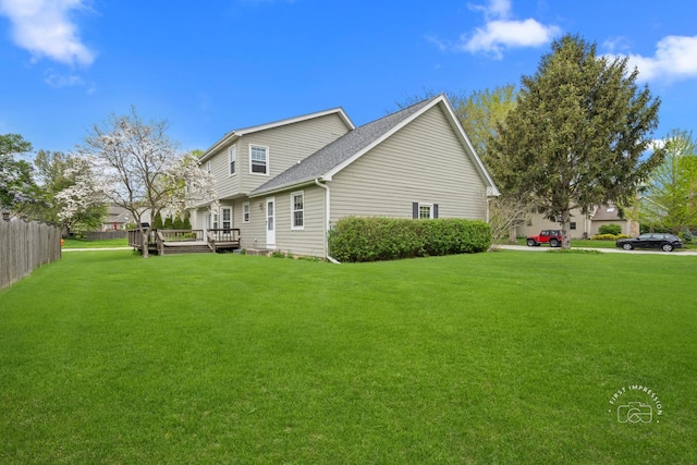 322 Arlington Ave, Naperville, IL 60565 - view of property exterior with a deck and a shingled roof