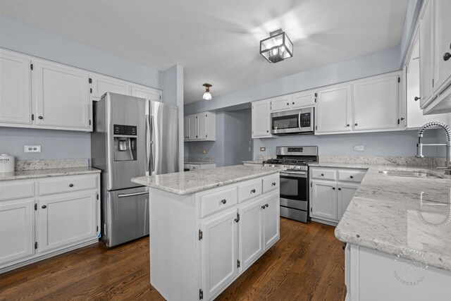 322 Arlington Ave, Naperville, IL 60565 - kitchen featuring appliances with stainless steel finishes, a sink, and light stone countertops