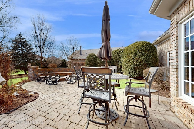 view of patio / terrace featuring outdoor dining space