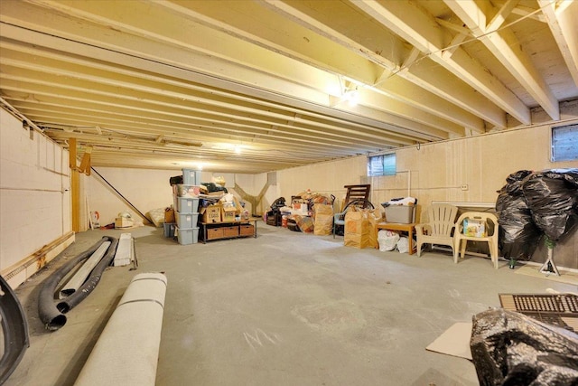 view of basement