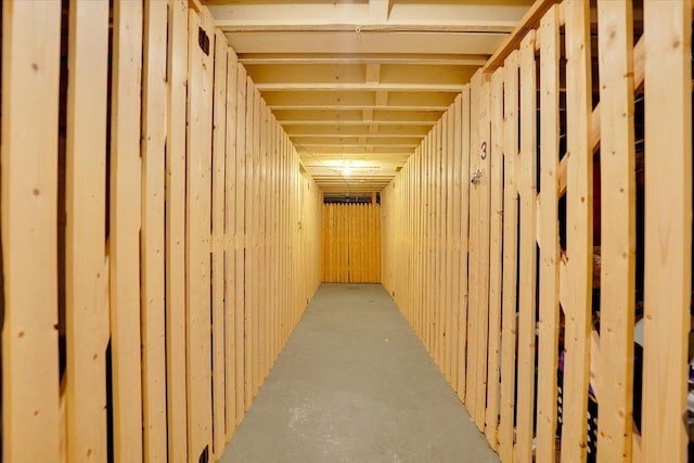 view of storage area